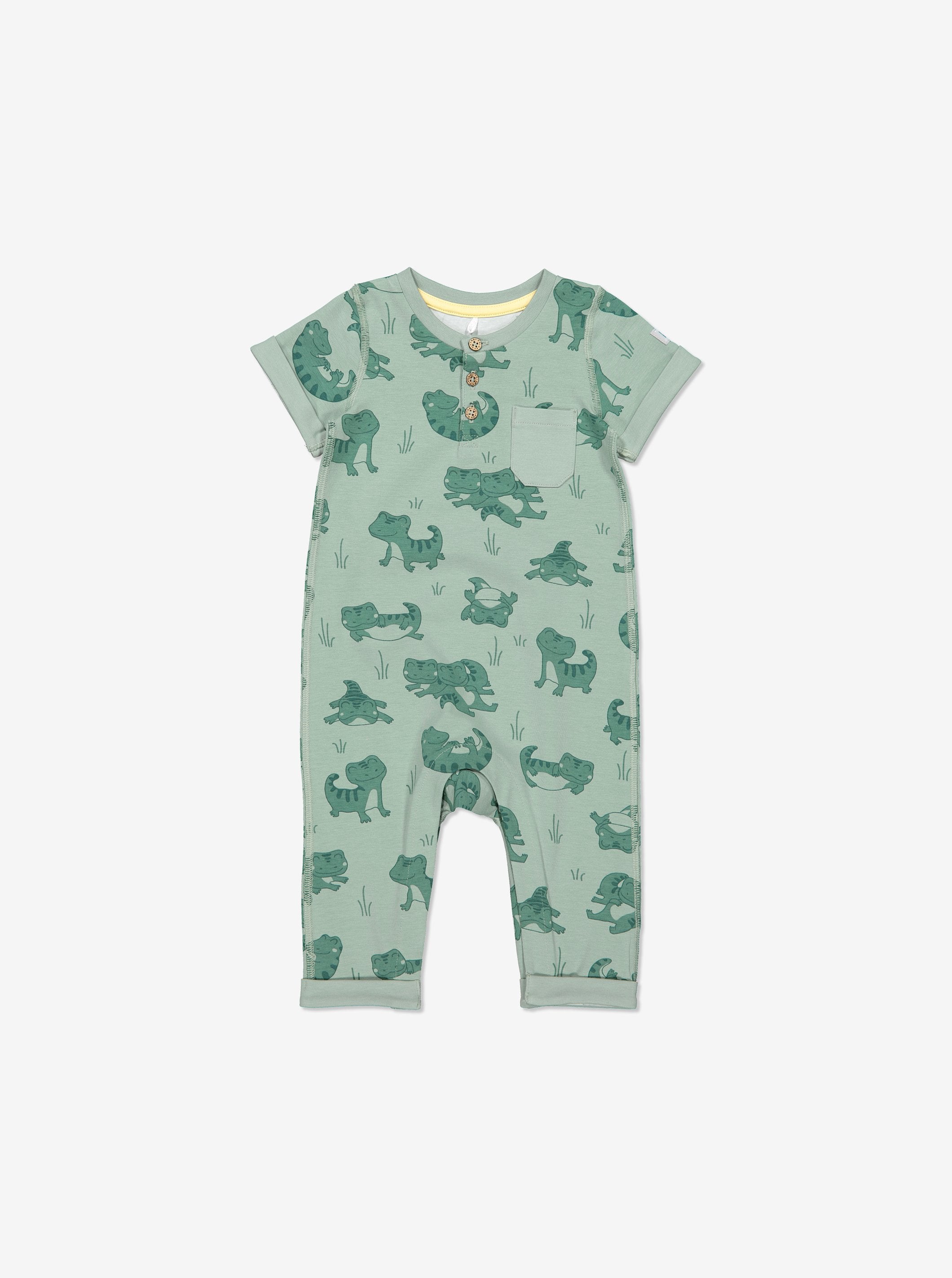 Crocodile Print Baby Romper