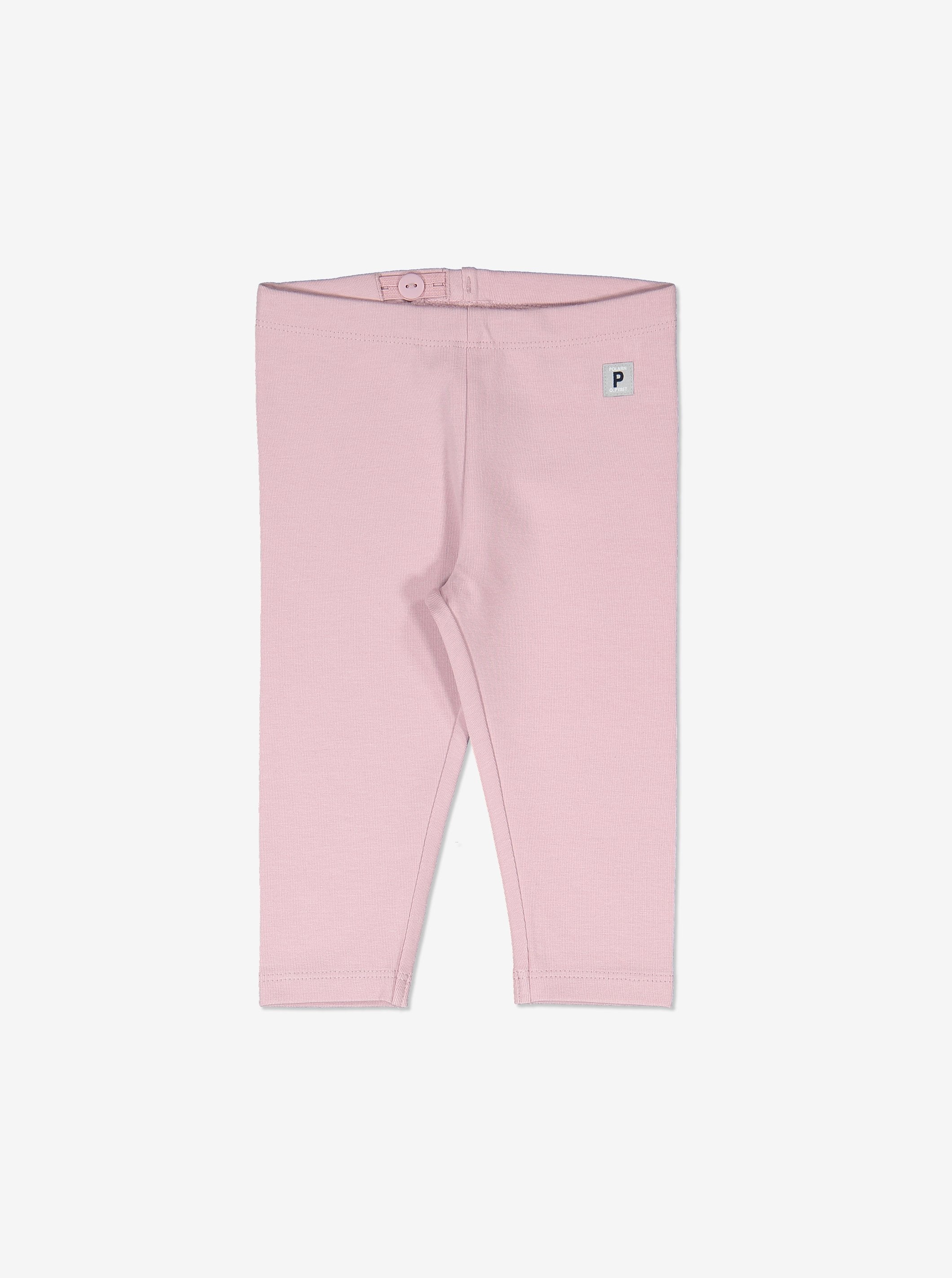 Organic Pink Baby Leggings