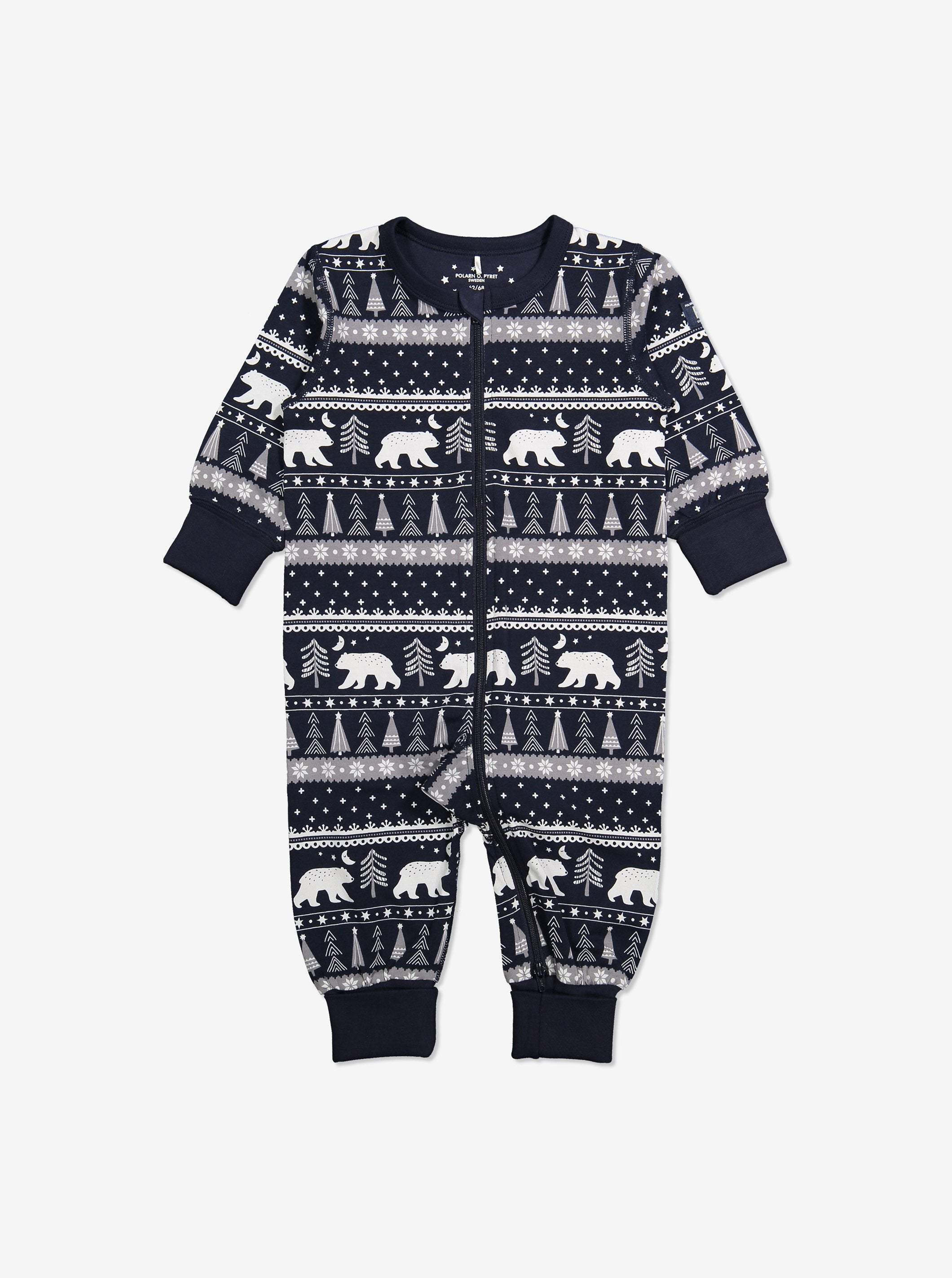 Polarn O. Pyret Arctic Dreams Kids Sleepsuit Navy Unisex Newborn Baby Age 0-2 Months