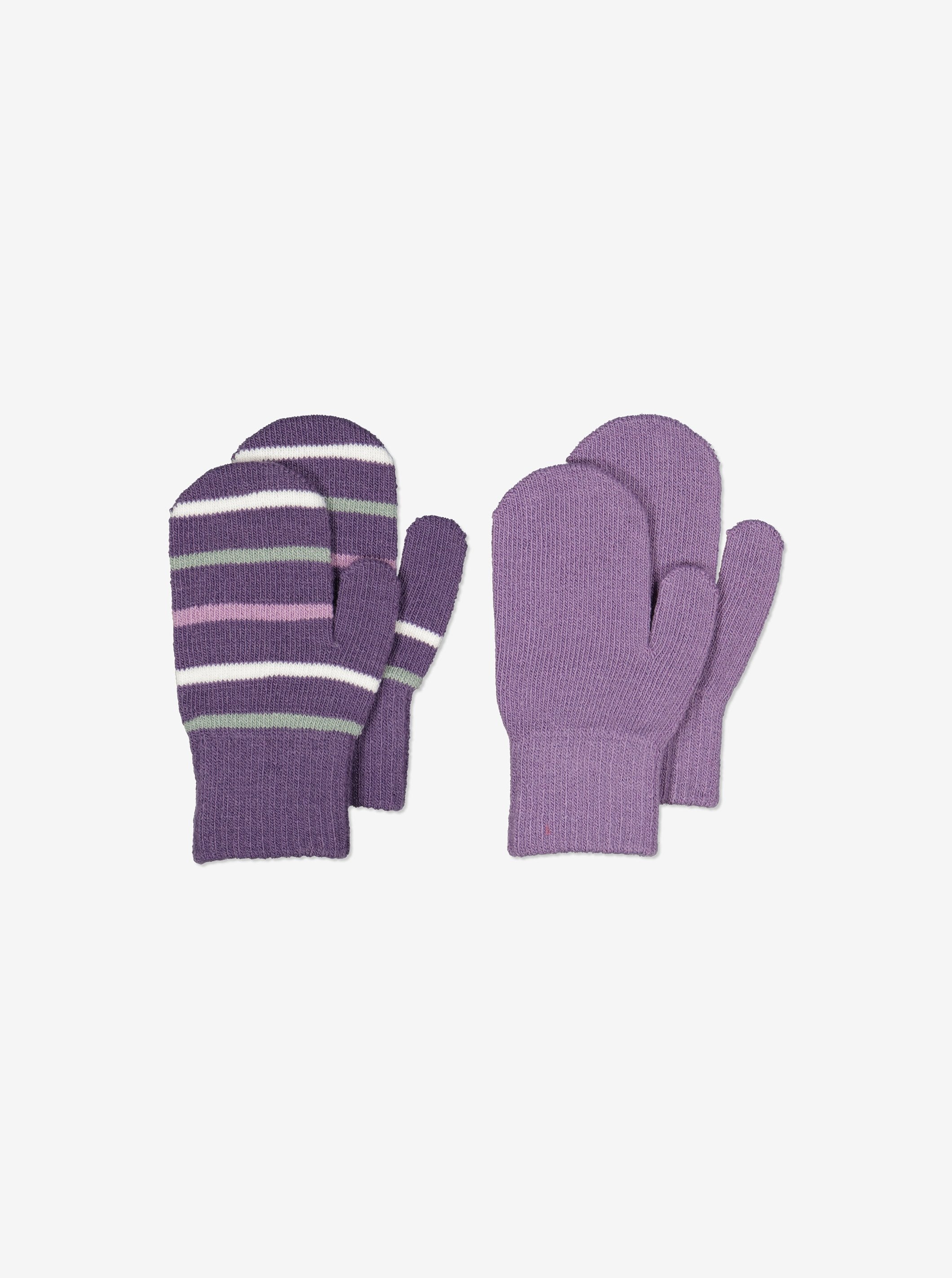 Polarn O. Pyret Two Pack Kids Magic Mittens Purple Unisex Age 6-48 Months
