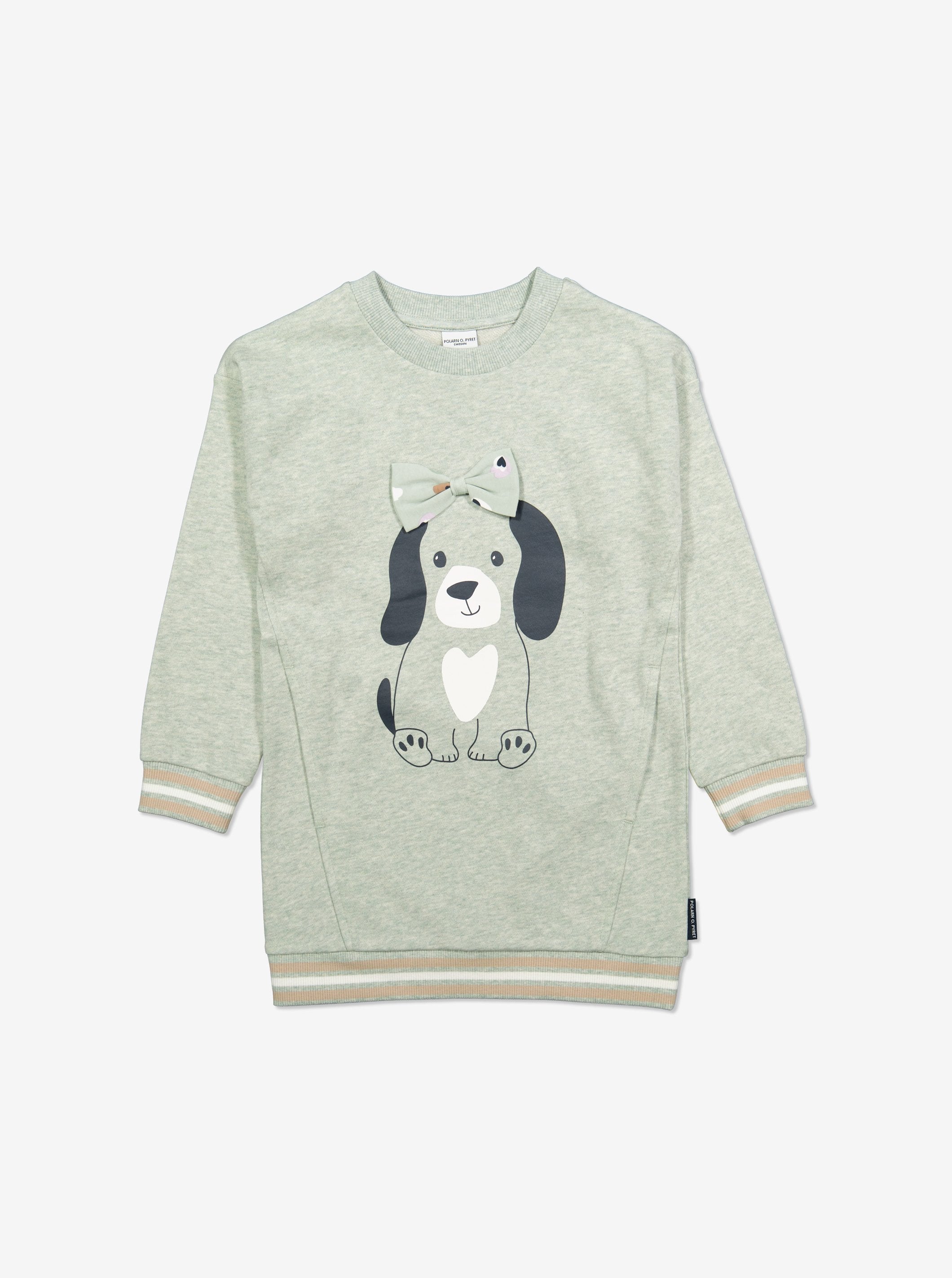 Longline Puppy Print Kids Sweatshirt