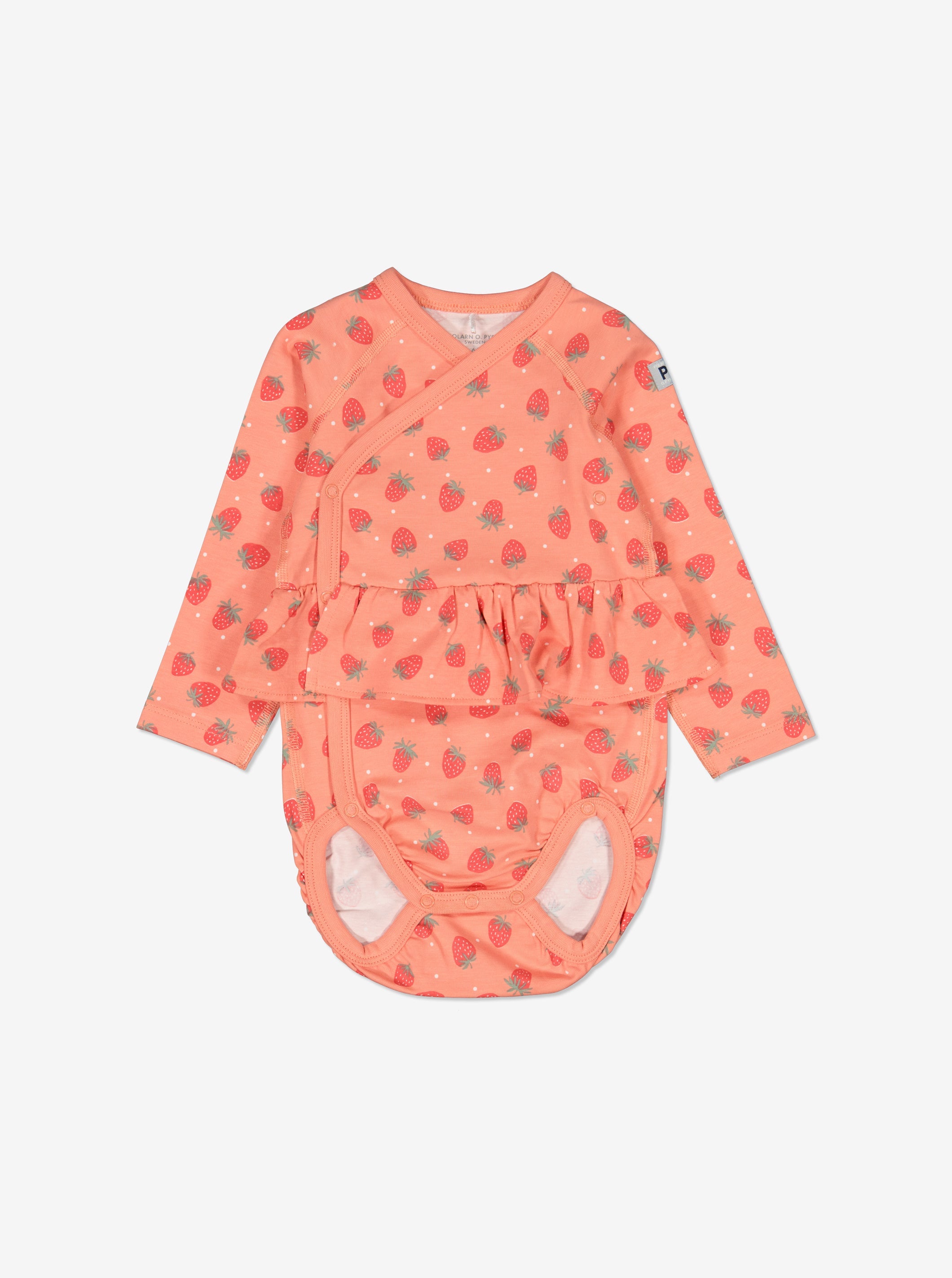 Strawberry Print Wraparound Babygrow