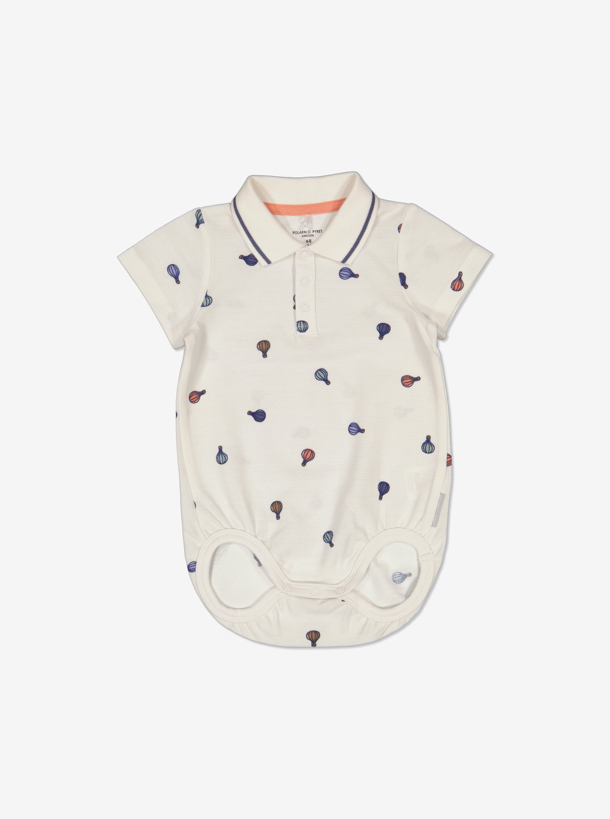 Balloon Print Polo Babygrow