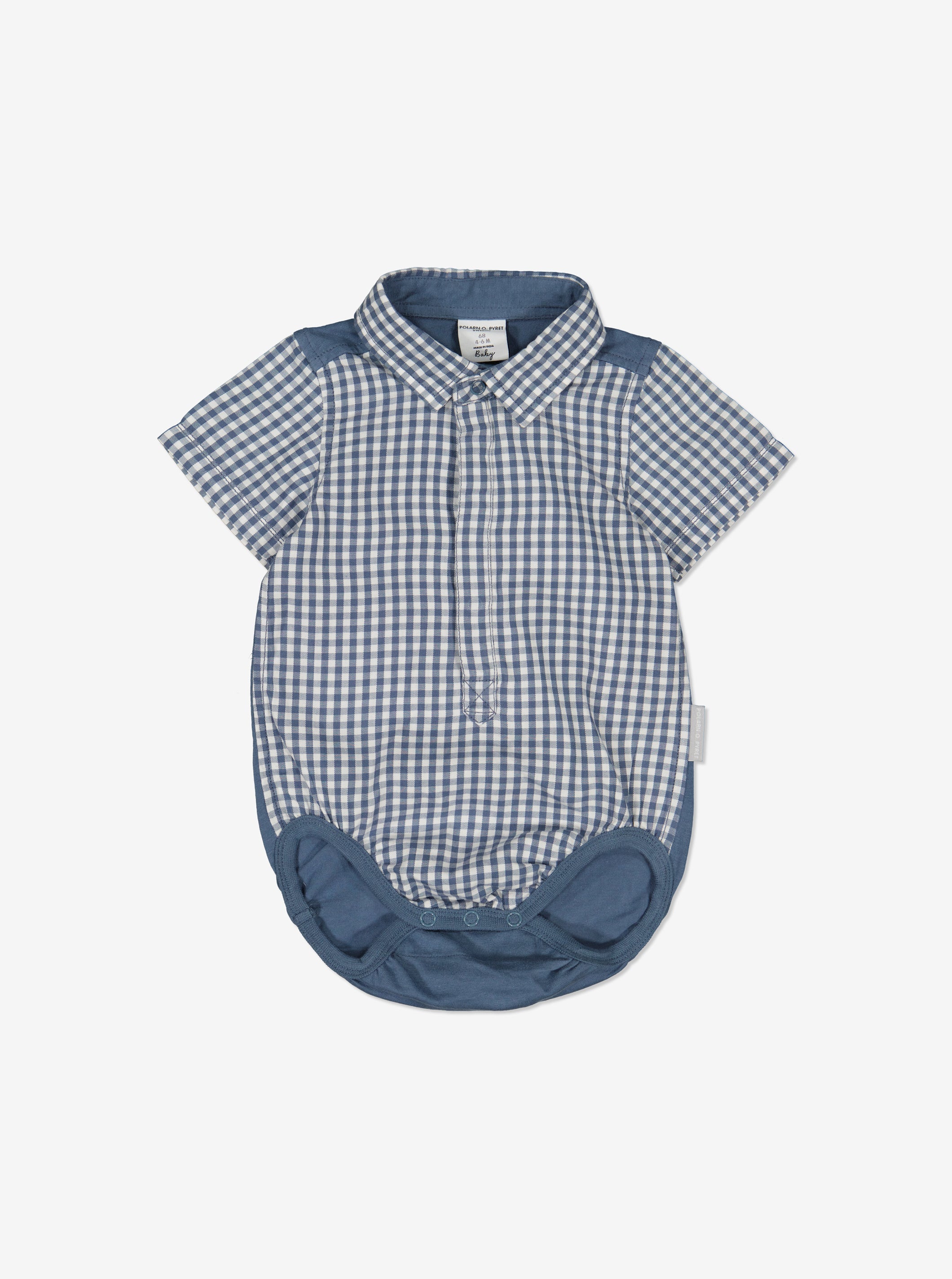 Smart Checked Babygrow Shirt