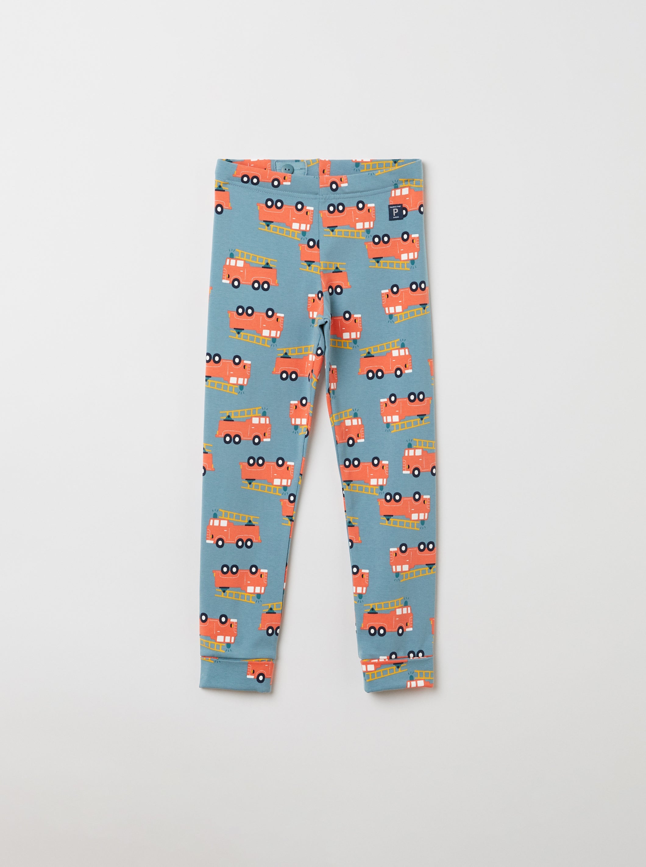 Fire Engine Print Kids Leggings