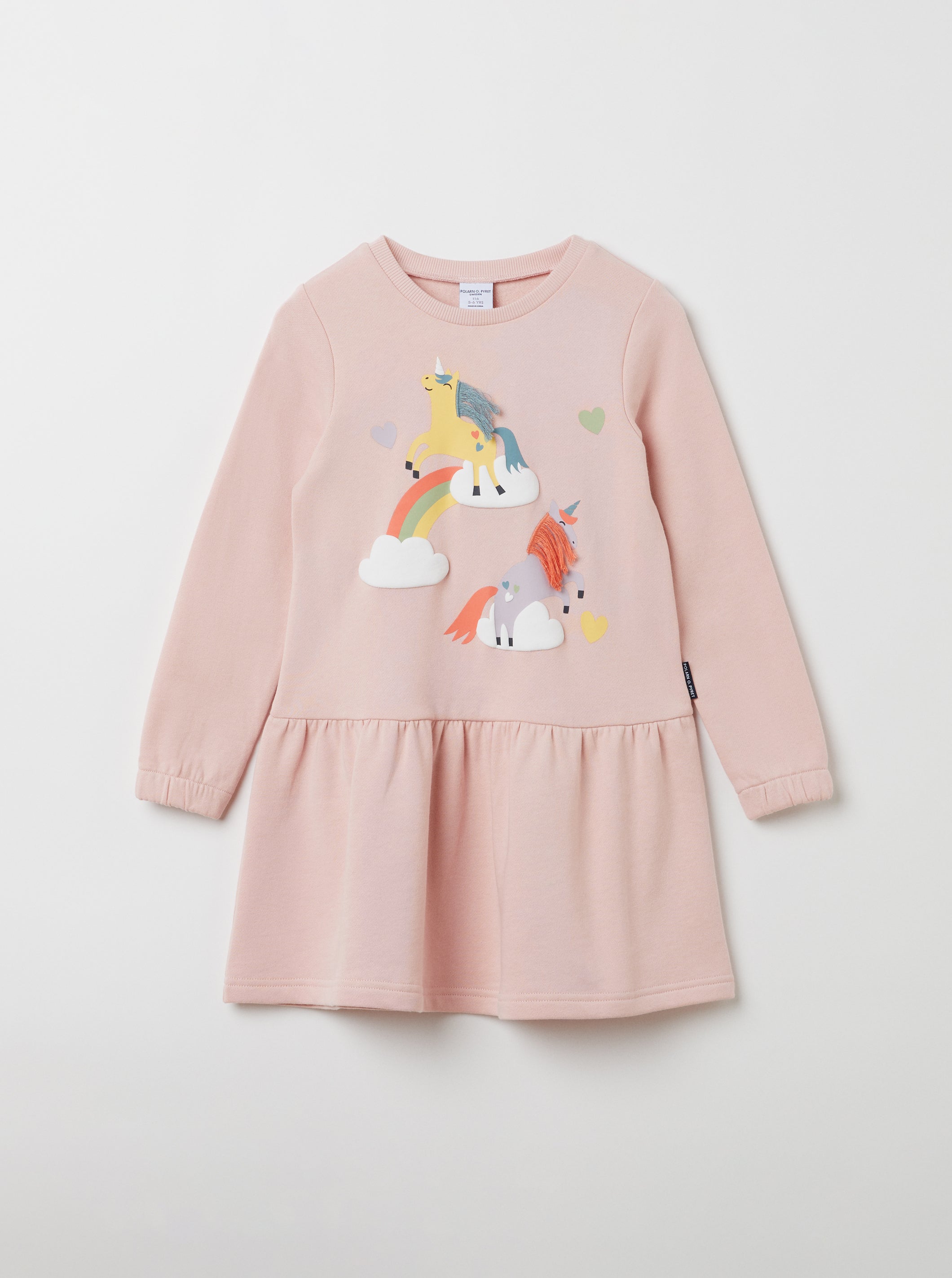 Unicorn Print Kids Sweatshirt Dress