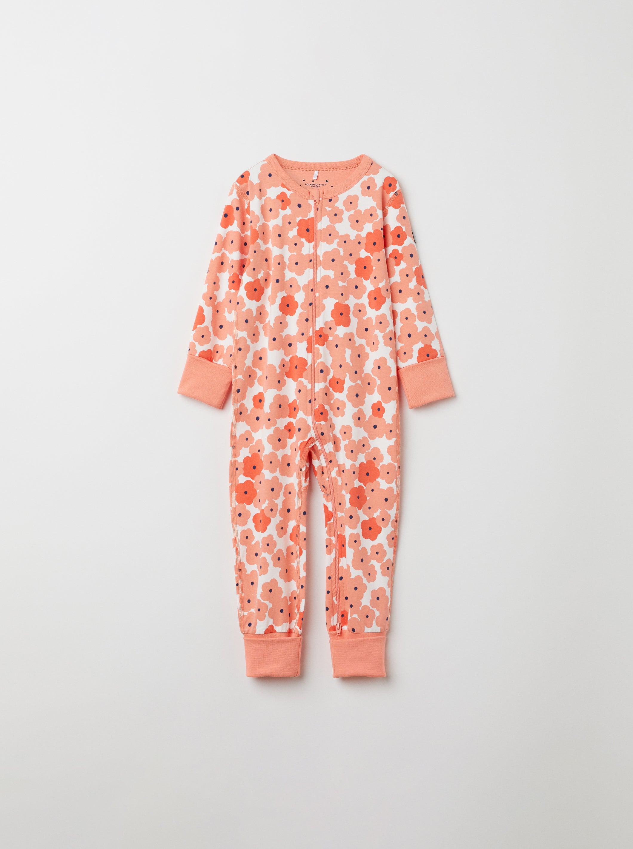 Cotton Flower Print Kids Sleepsuit