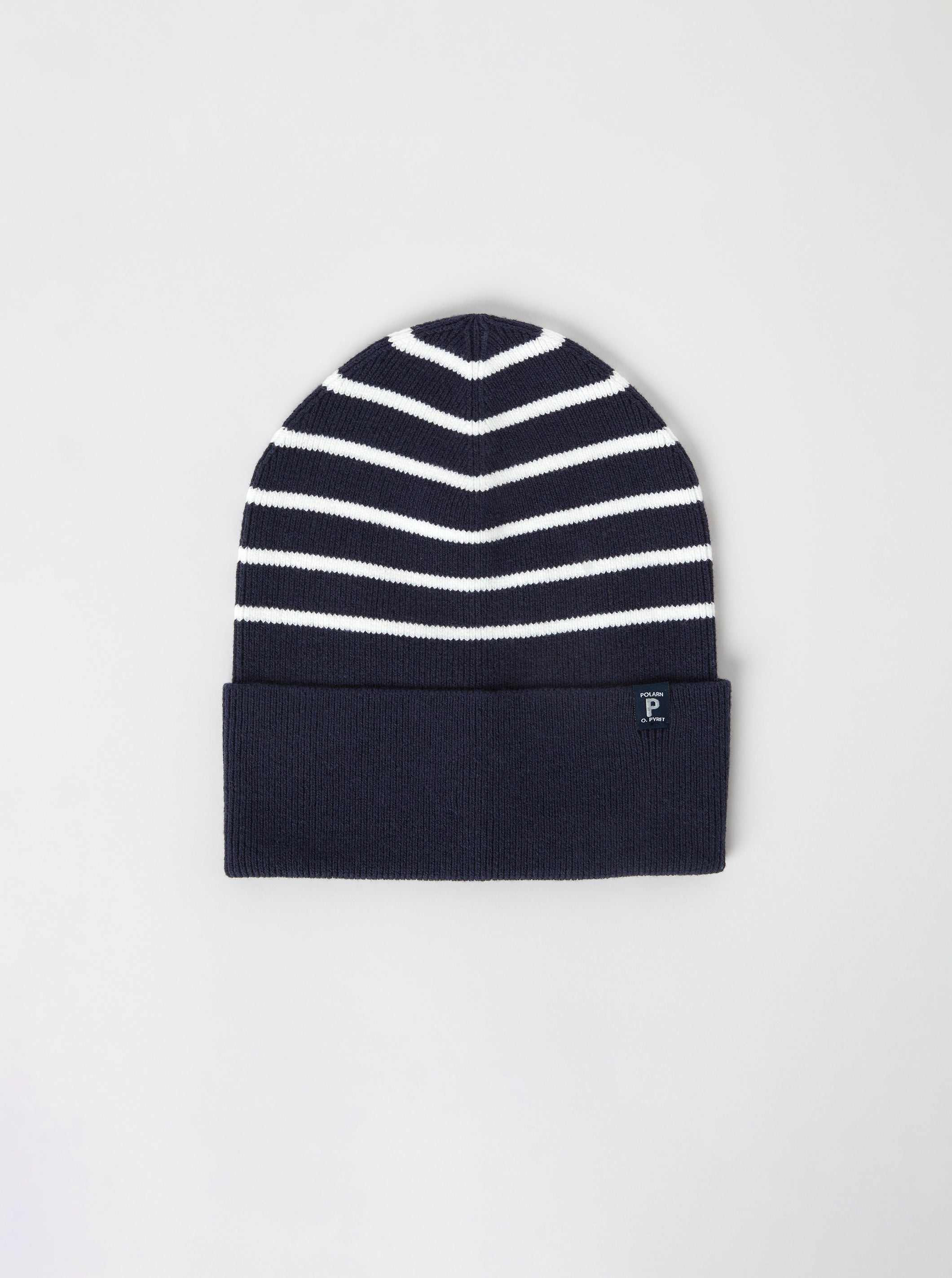 Striped Ribbed Kids Beanie Hat