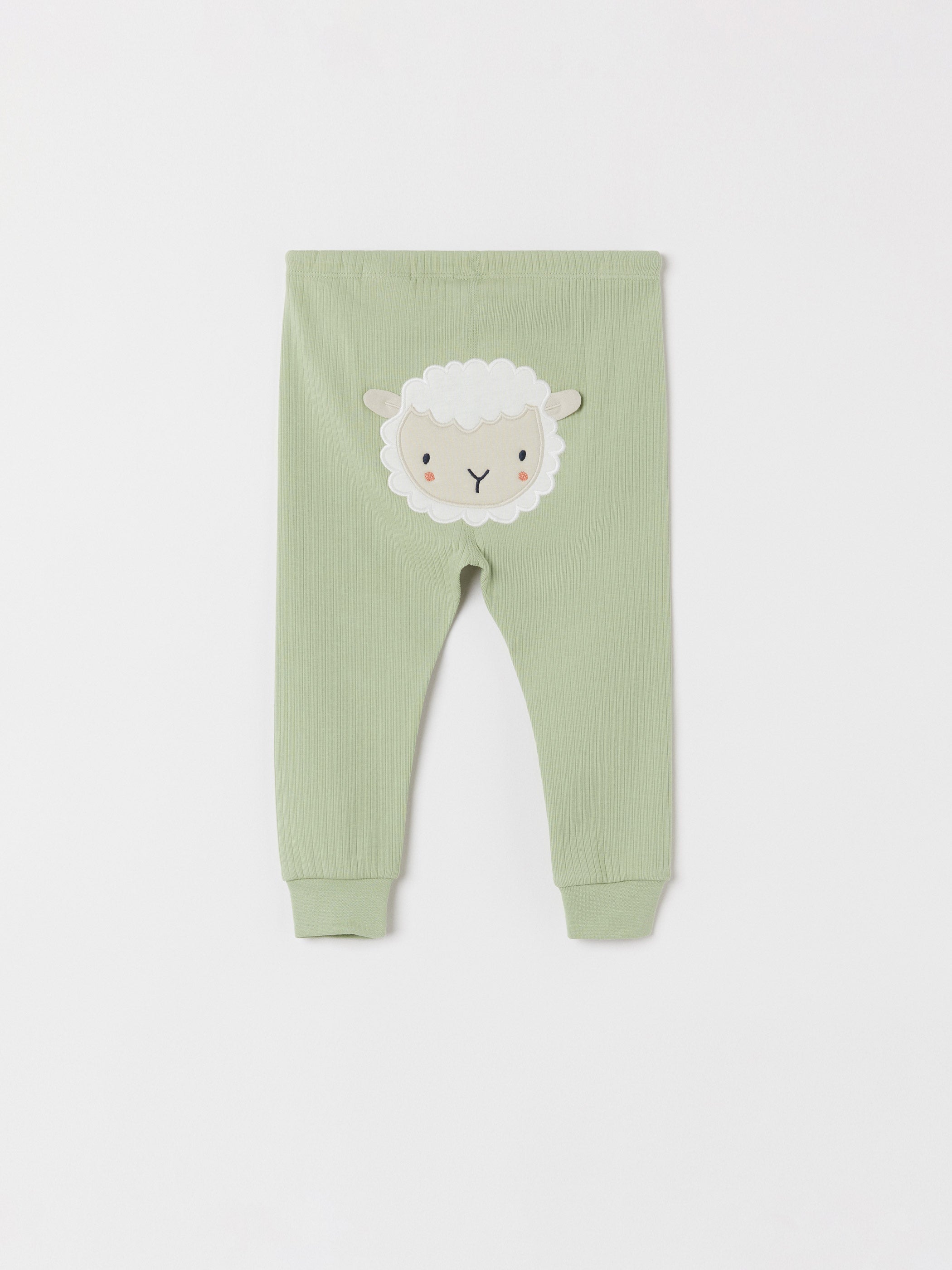 Little Lamb Applique Baby Leggings