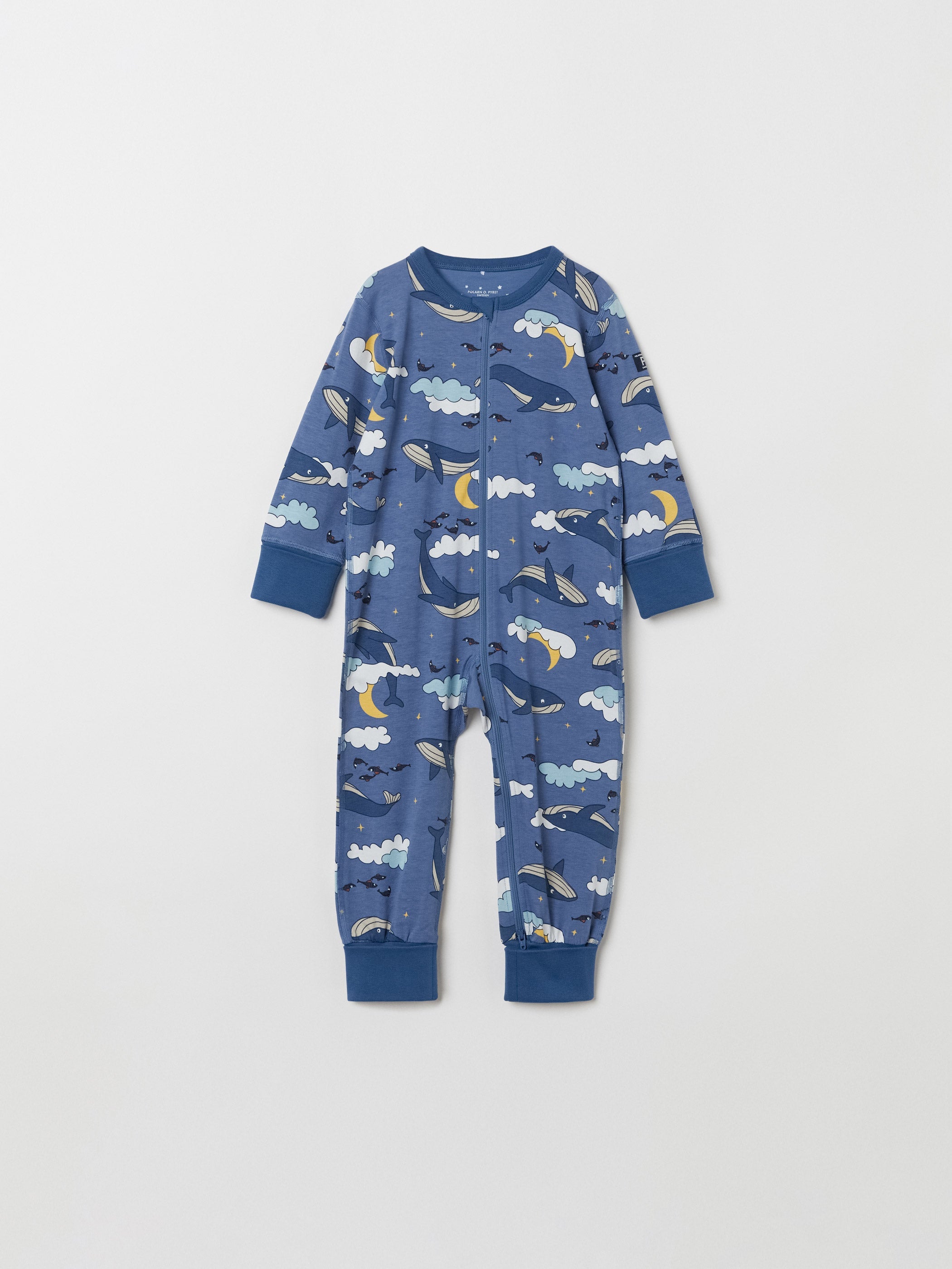 Whale Print Kids Sleepsuit