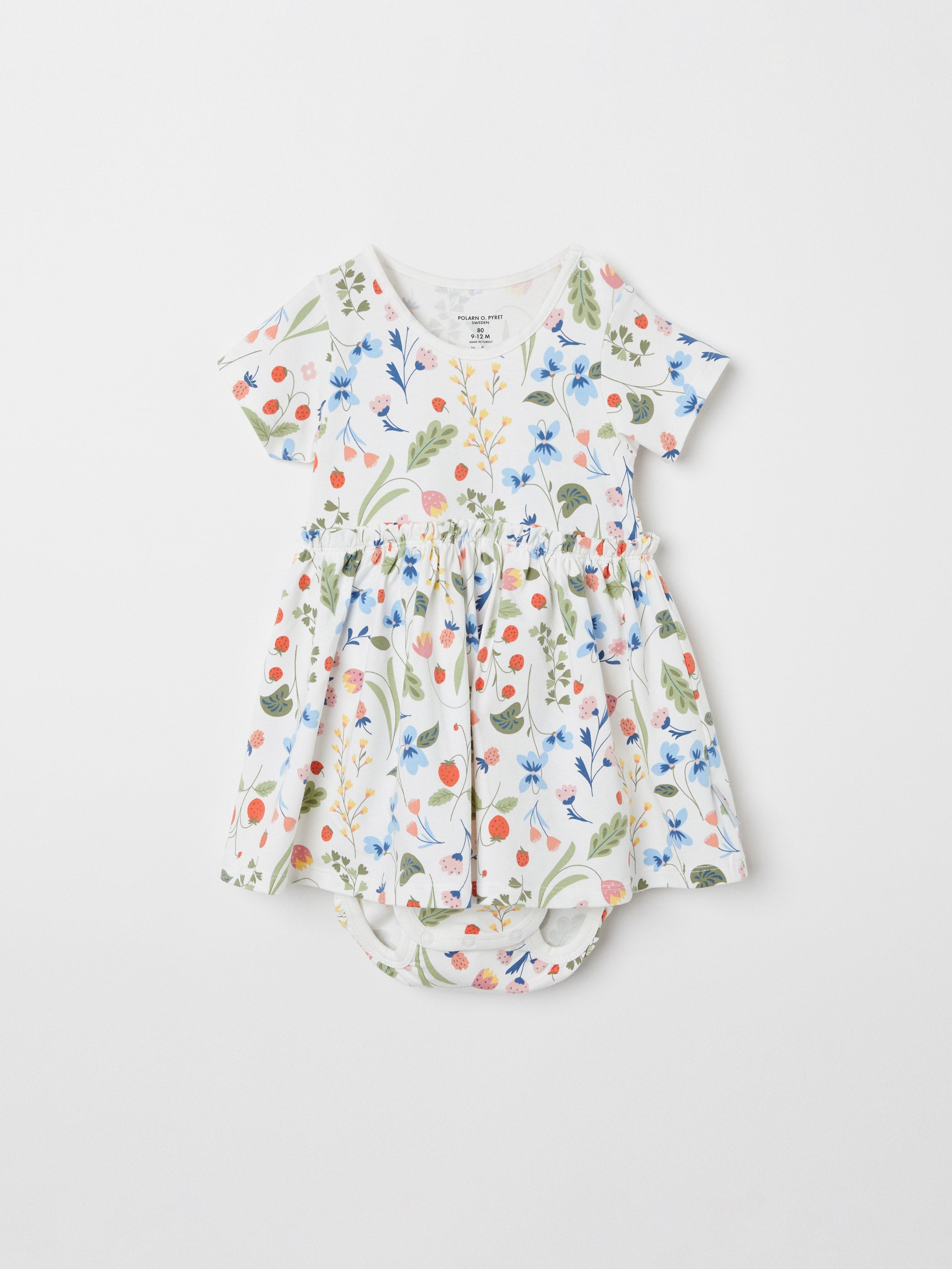 Strawberry Print Babygrow Dress