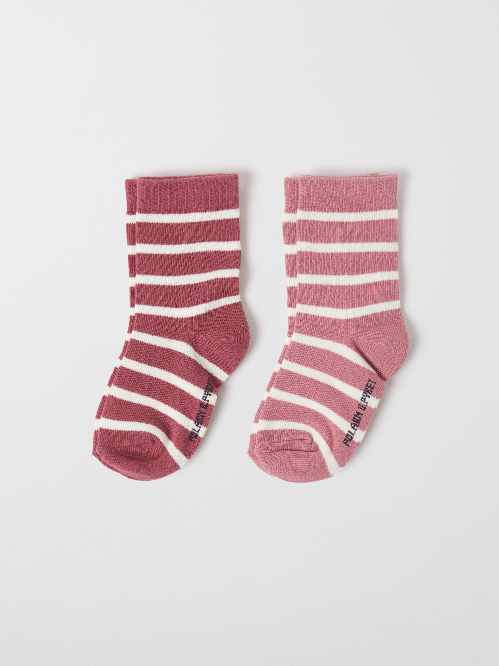 Two Pack Striped Kids Socks