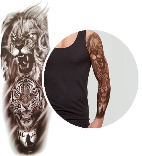 Tatouage Temporaire Tigre Et Lion La Boutique Du Tigre