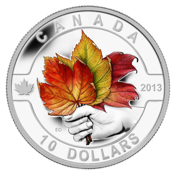 2011 $10 Maple Leaf Forever - Pure Silver Coin