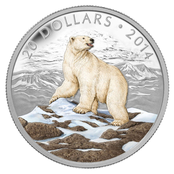 2022 $5 The Majestic Polar Bear - Pure Silver Coin