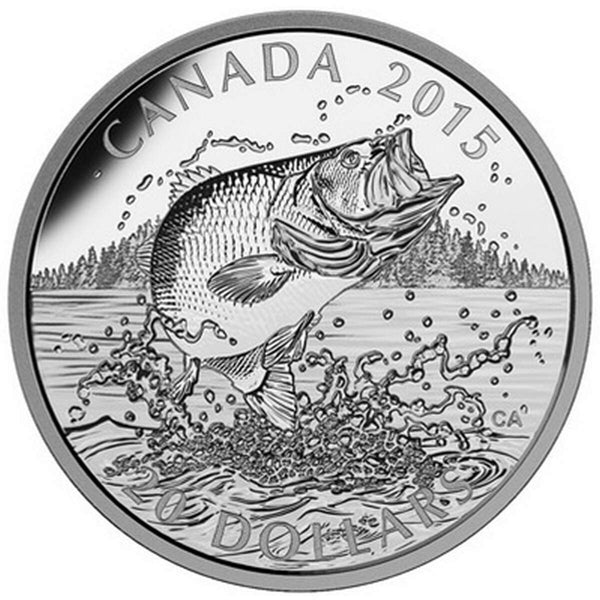 1 Troy oz silver coin - North American Fishing Club Large Mouth