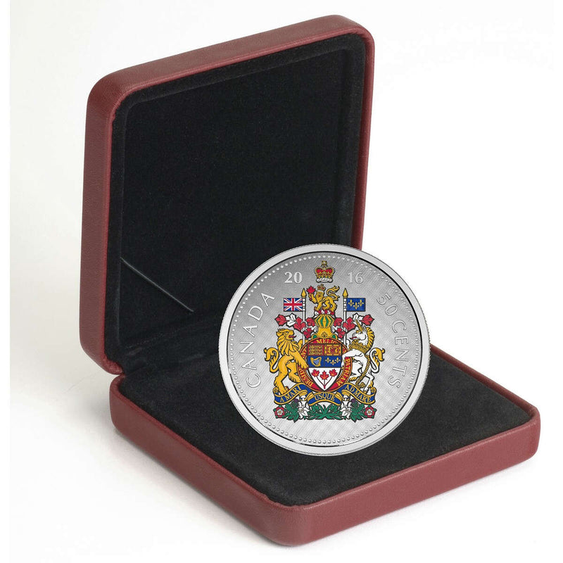 2016 50c Coloured Big Coin Series: Coat of Arms - Pure Silver Coin Default Title