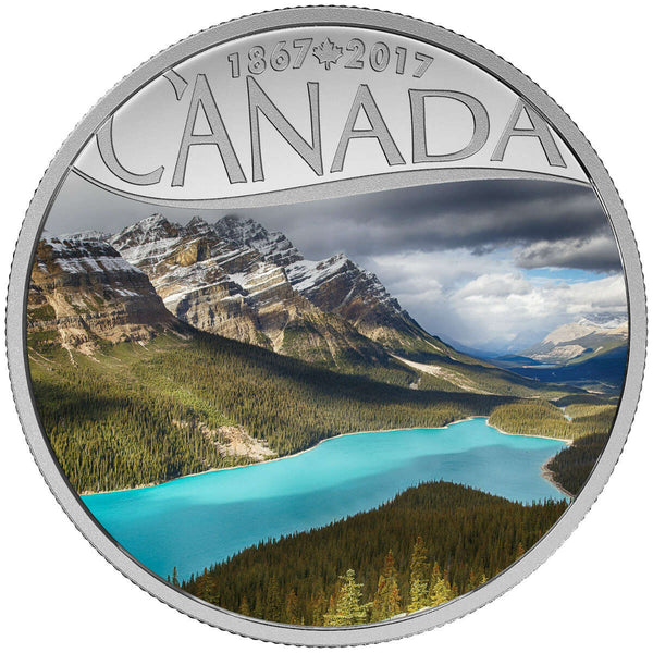 2017 $20 Majestic Maple Leaves with Drusy Stone - Pure Silver Coin