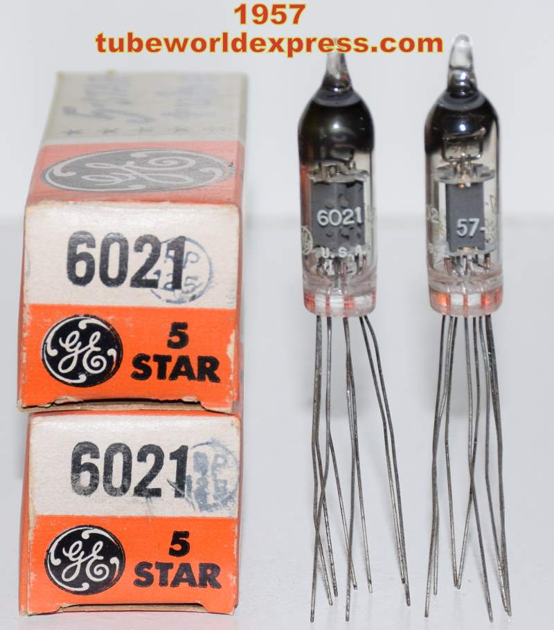 6021 Ge 5 Star Rated Nos D Getter Halo 1957 Matched Pair