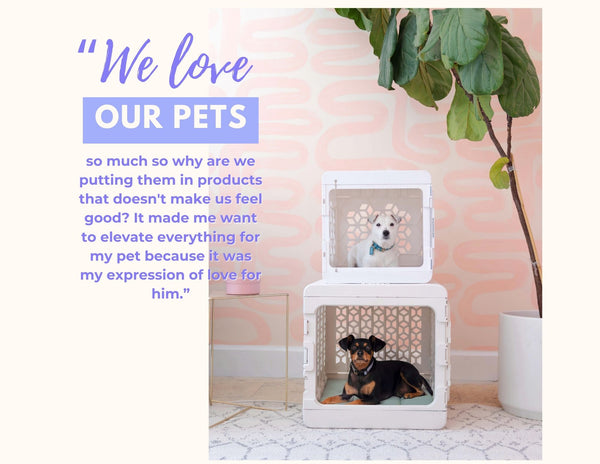 Amy Kim quote overtop image of KindTail crates.