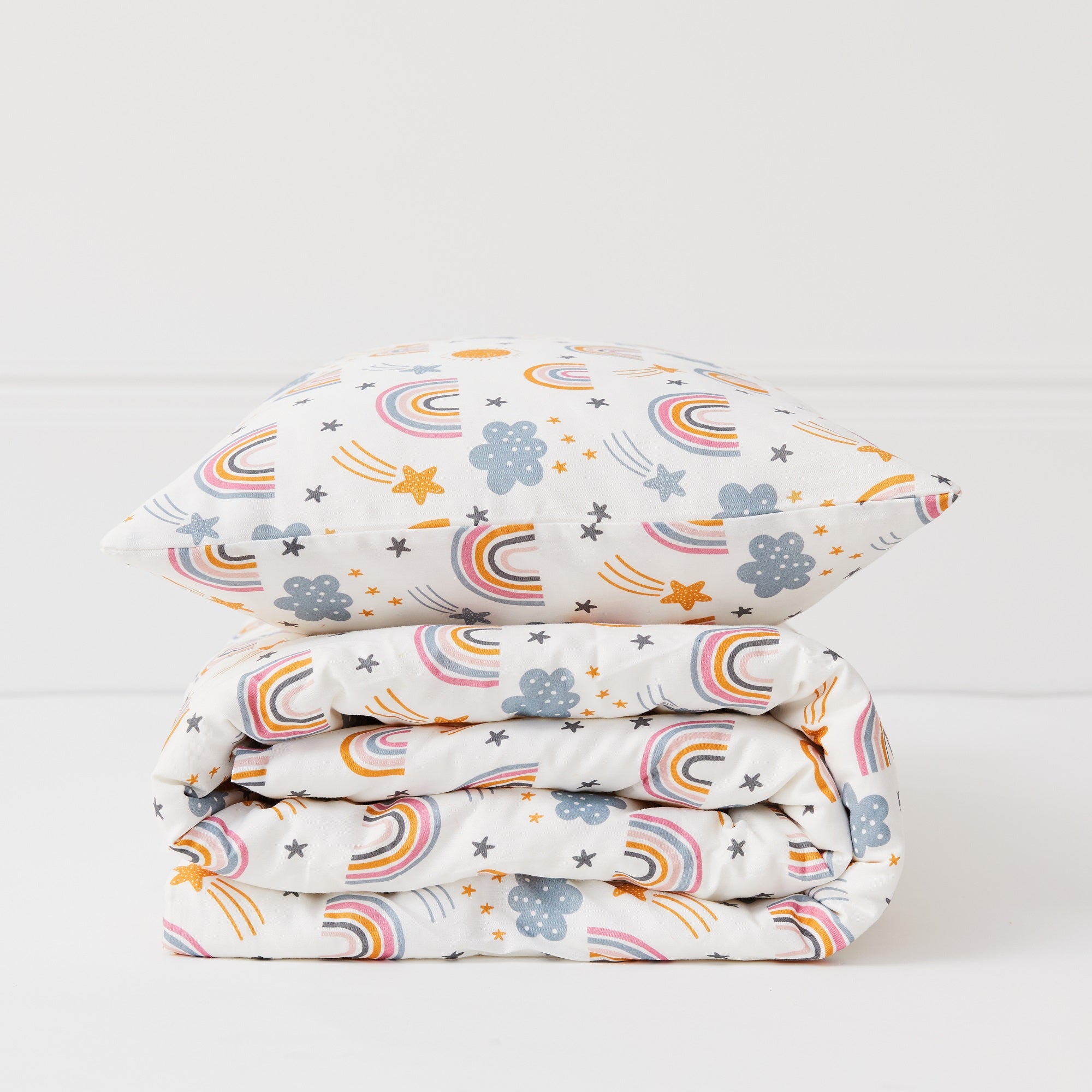 rainbow cot bed duvet cover