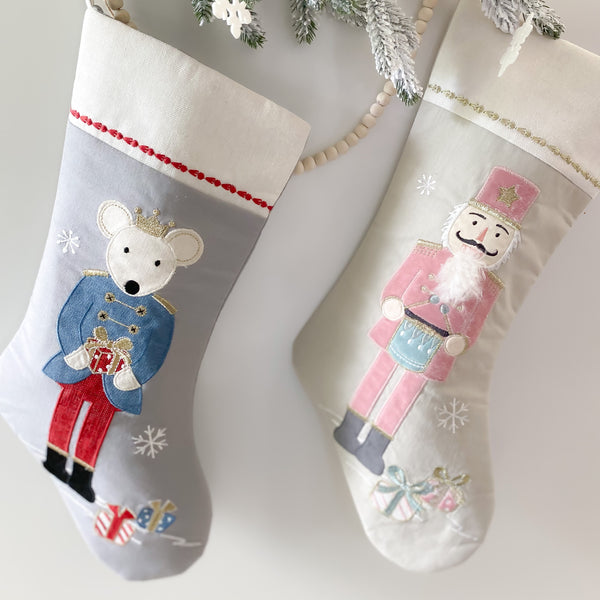 Kids Christmas Stockings: Linen Christmas Stockings – Mon Ami