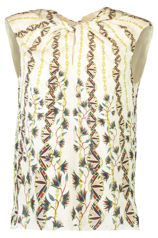 Jane Tank - Yellow Floral Jungle