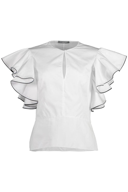 Ruffle Blouse with Piping – Marissa Collections