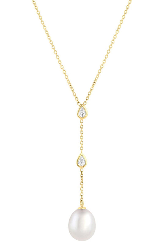 Double Strand South Sea Pearl Necklace with Diamond #511507 – Beladora