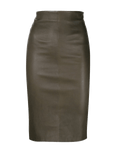 Stretch Leather Pencil Skirt