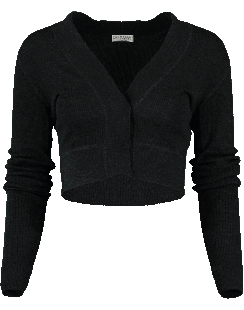 Fine Rib Cropped Cardigan – Marissa Collections