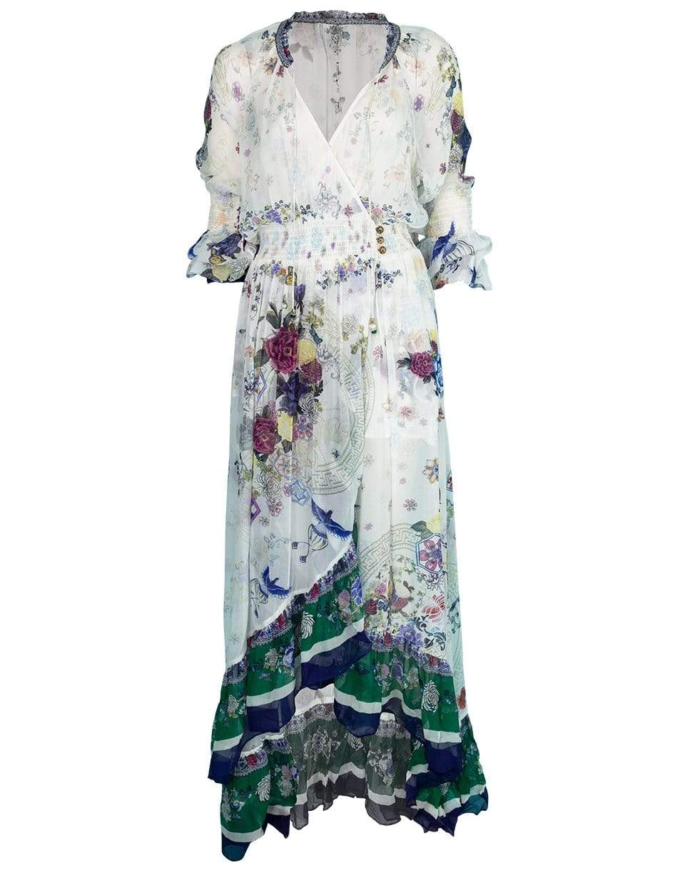 Gentle Moon Blouson Sleeve Wrap Dress – Marissa Collections