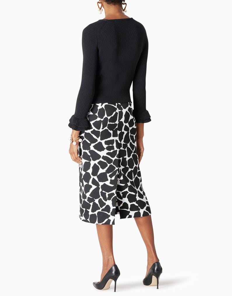Giraffe Jacquard Pencil Skirt – Marissa Collections