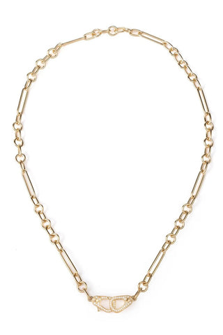 FOUNDRAE: Spark - Love Refined Clip Extension Chain Necklace