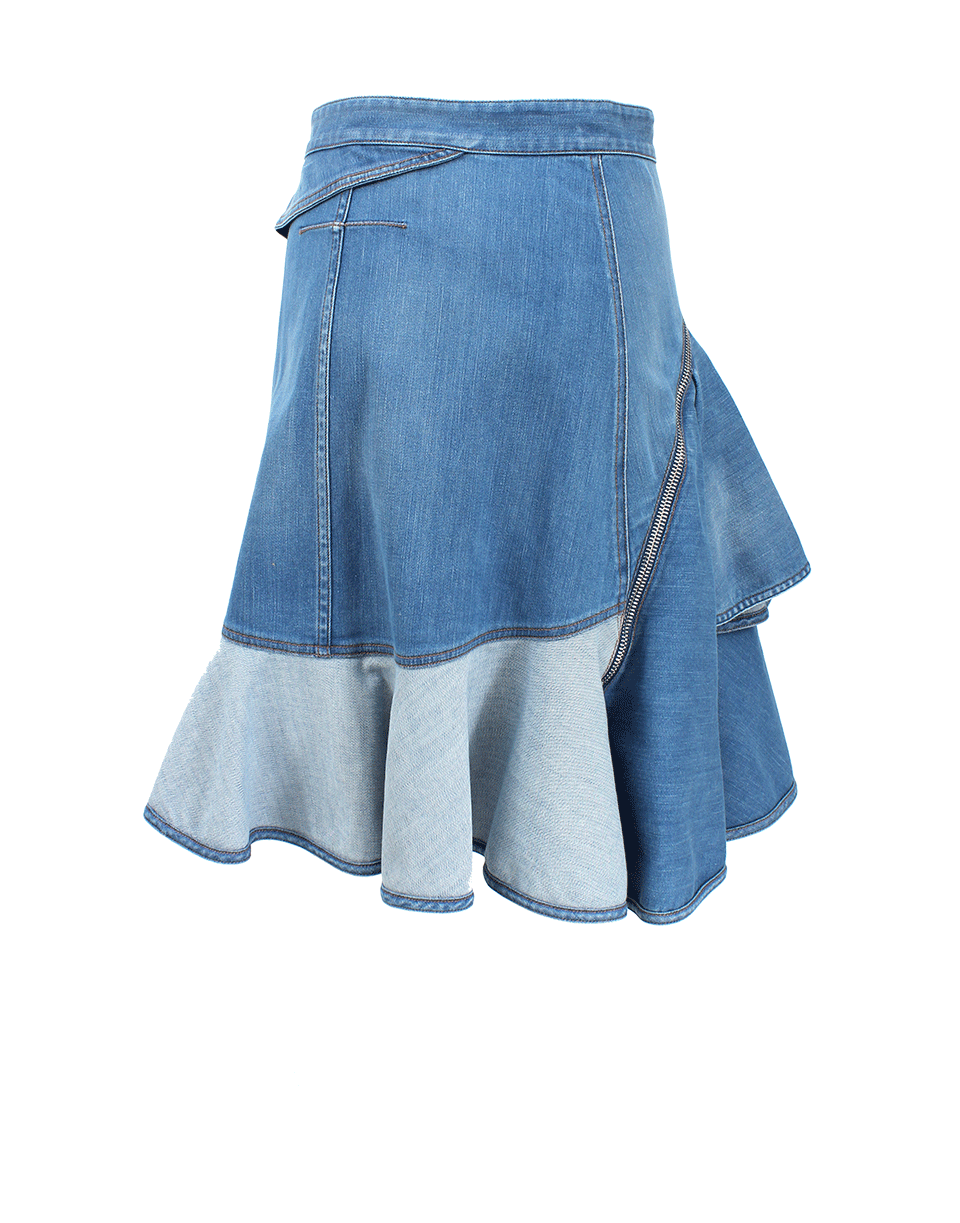 Ruffle Front Denim Zip Skirt – Marissa Collections