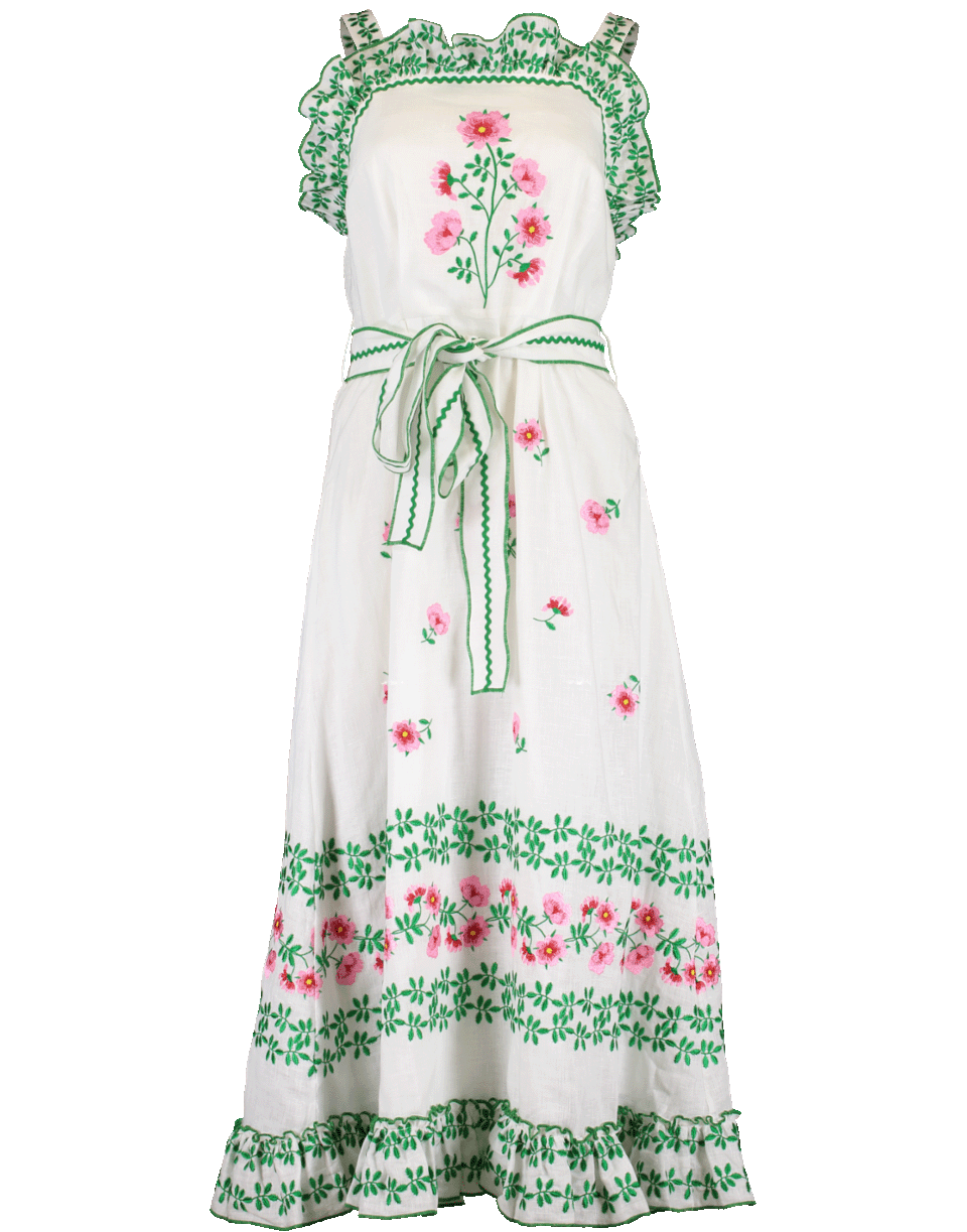 Embroidered Floral Tank Midi Dress – Marissa Collections