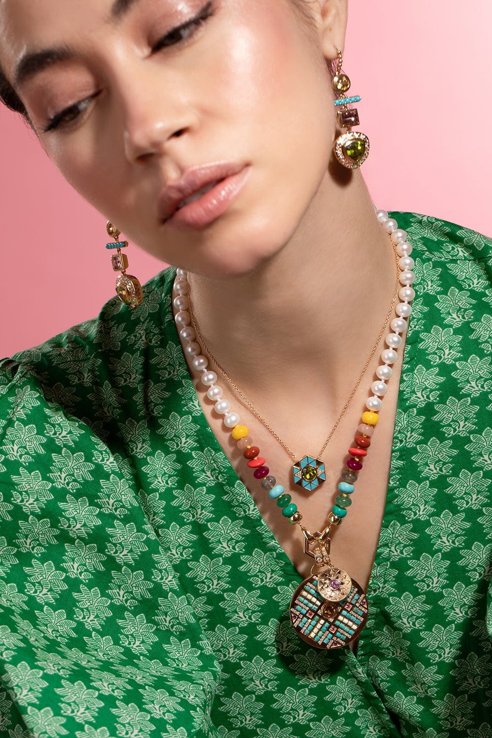 Peridot Evil Eye Pendant Necklace – Marissa Collections