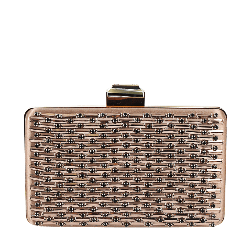 Embroidered Satin Box Clutch – Marissa Collections