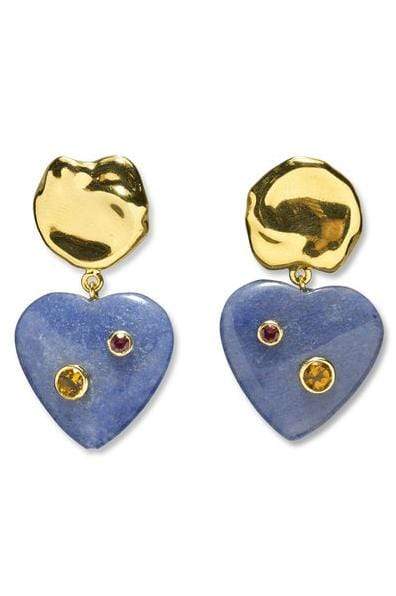 LIZZIE FORTUNATO JEWELRYBOUTIQUEEARRING GOLD Rio Heart Earrings