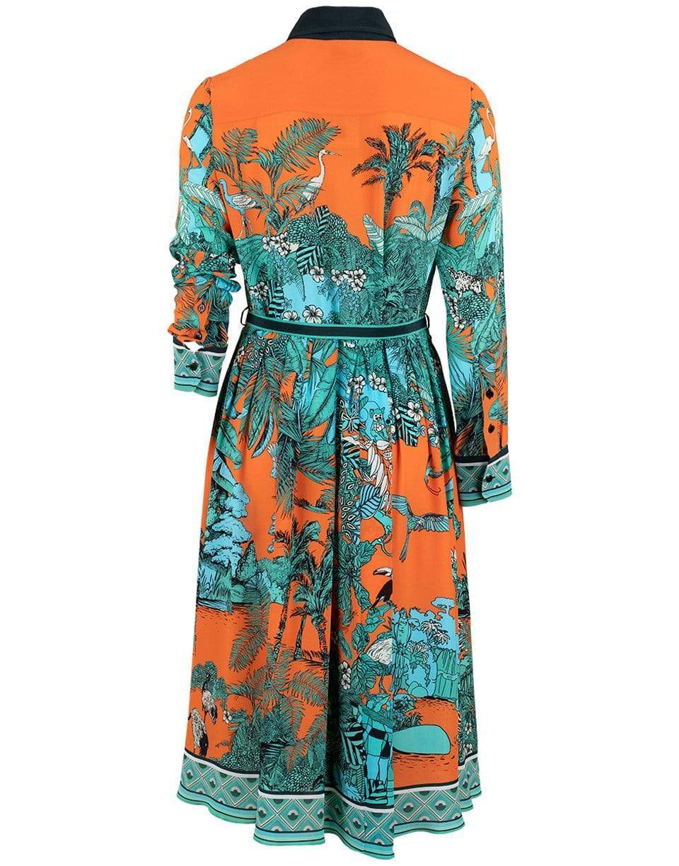 MARY KATRANTZOU CLOTHINGDRESSCASUAL Jungle Orange Vera Dress