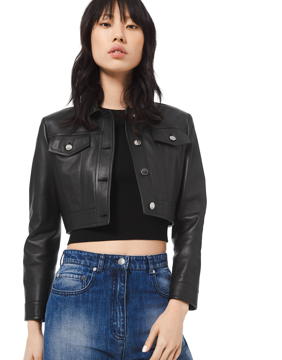 Cropped Leather Jacket – Marissa Collections