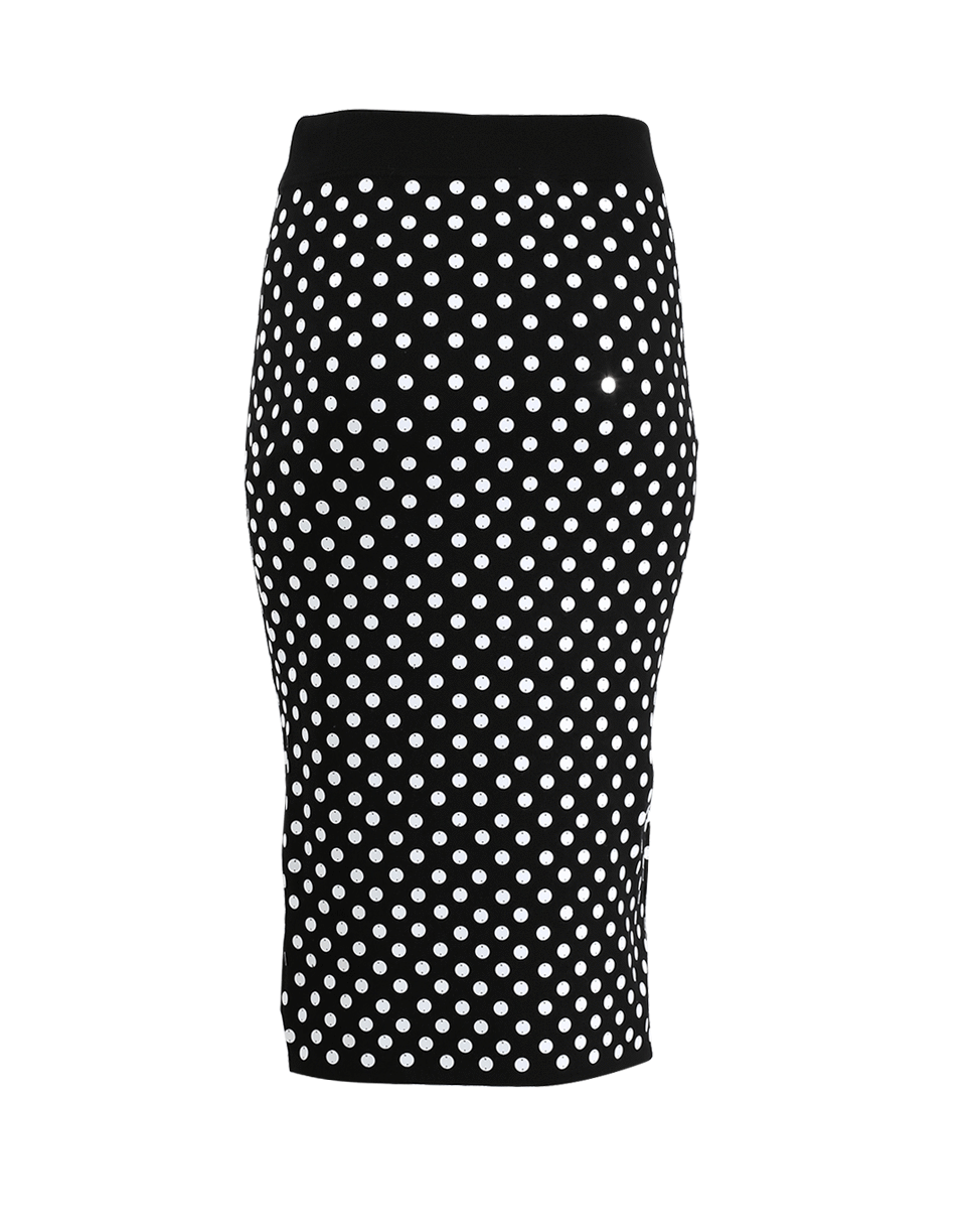 Embroidered Polka Dot Knit Skirt – Marissa Collections