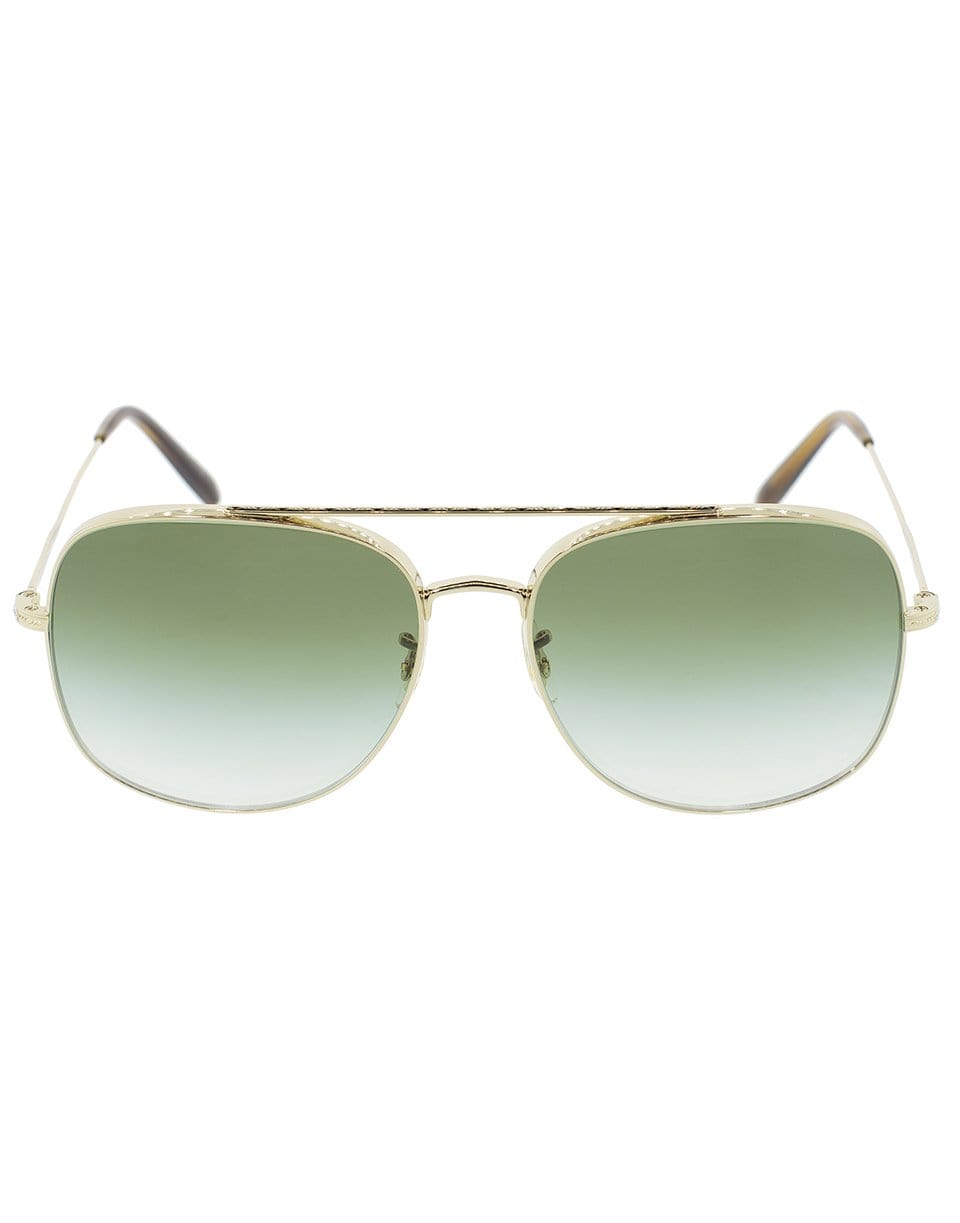 Taron Sunglasses - Soft Gold and Olive – Marissa Collections