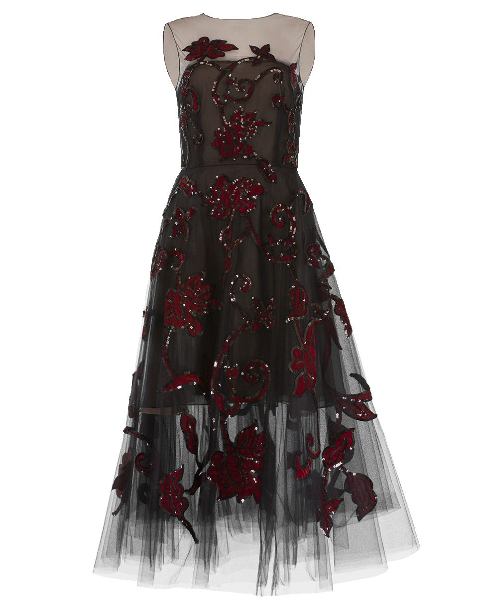 Tulle Ruby Embroidered Dress