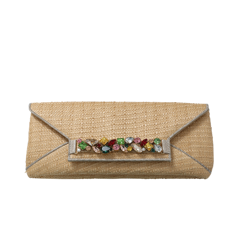 Jeweled Raffia Clutch – Marissa Collections