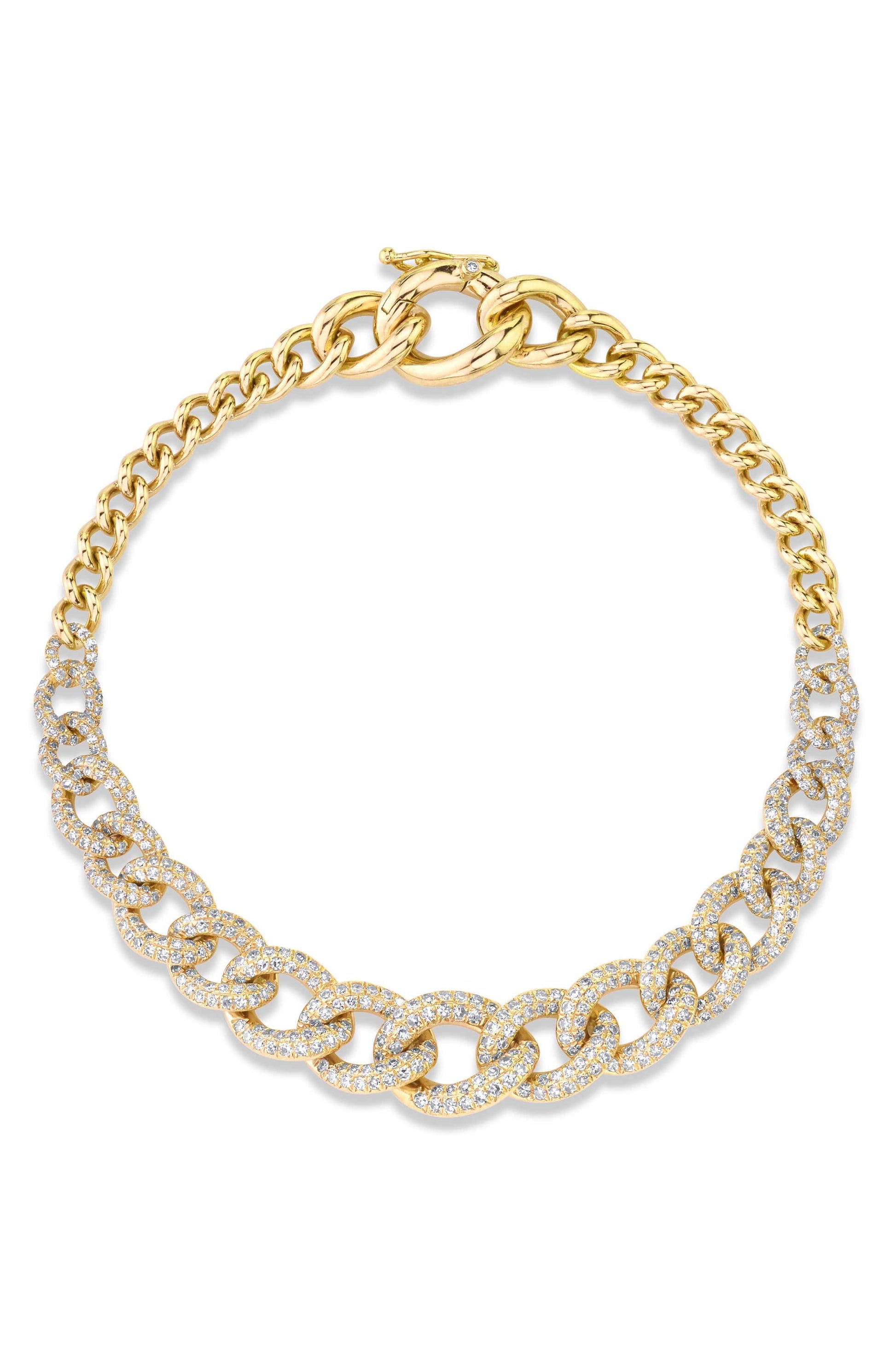 Diamond Gradual Pave Link Bracelet – Marissa Collections