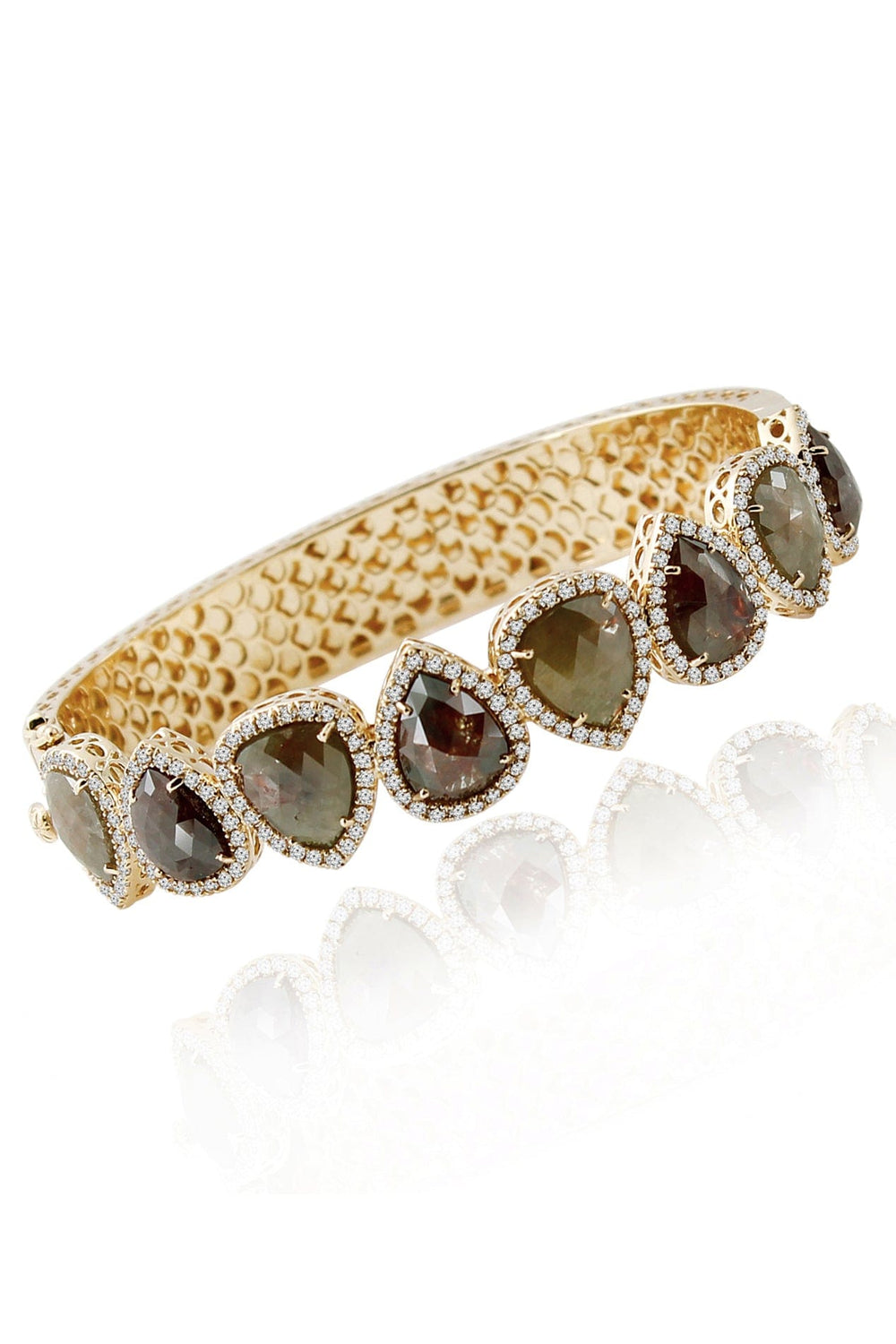 rough cut diamond bracelet