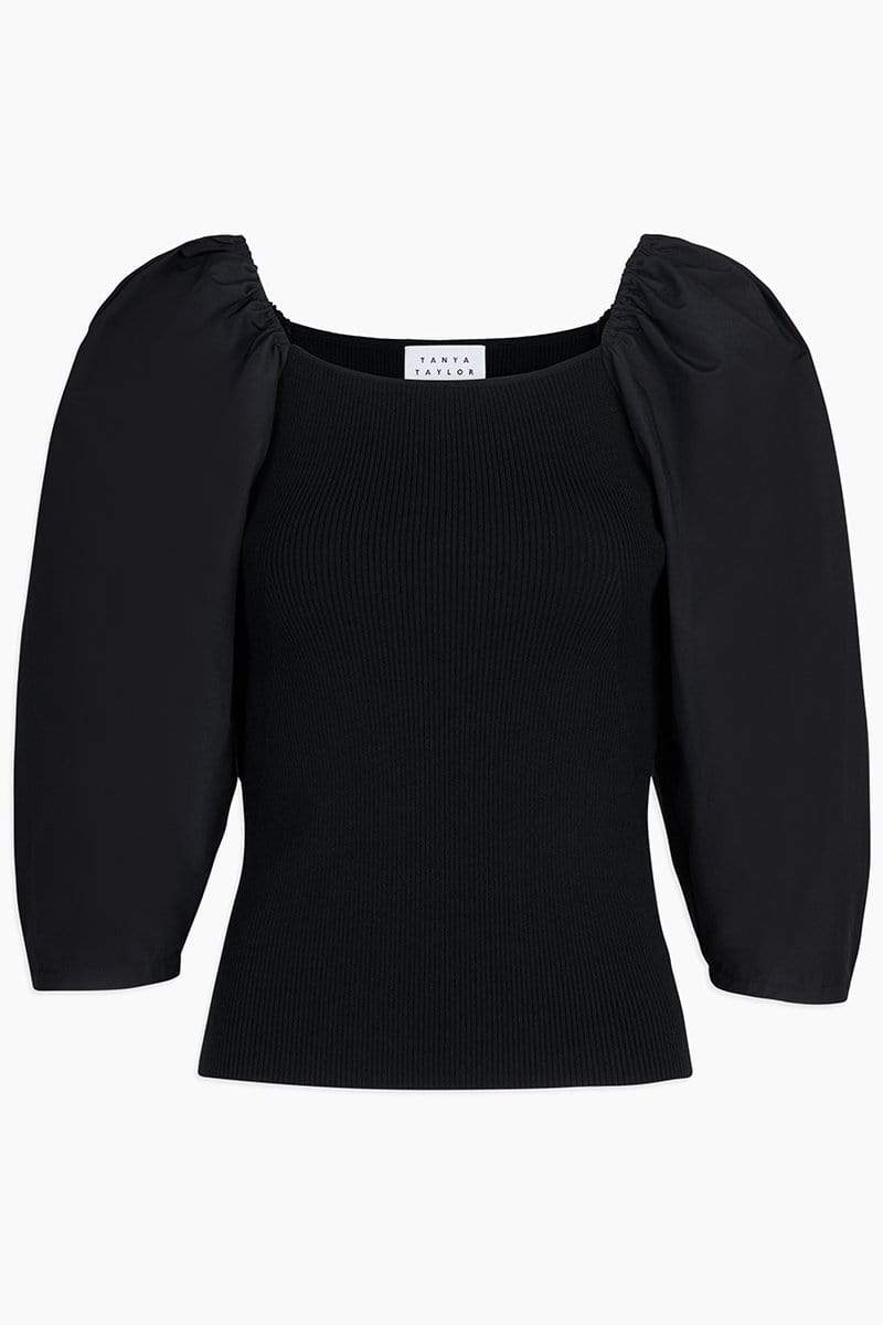 Leila Knit Top - Black – Marissa Collections