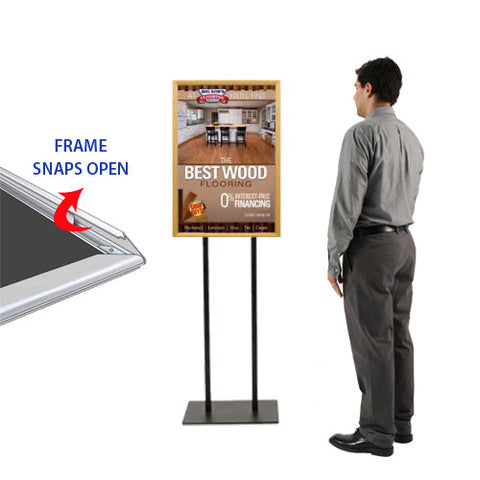 A-Frame 40x60 Sign Holder  Snap Frame 1 1/4 Wide FREE Shipping –  FloorStands