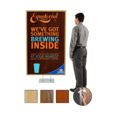 Wooden A-Frame 30x30 Sign Holder  WOOD Snap Frame 1 1/4 Wide FREE  Shipping – PosterDisplays4Sale